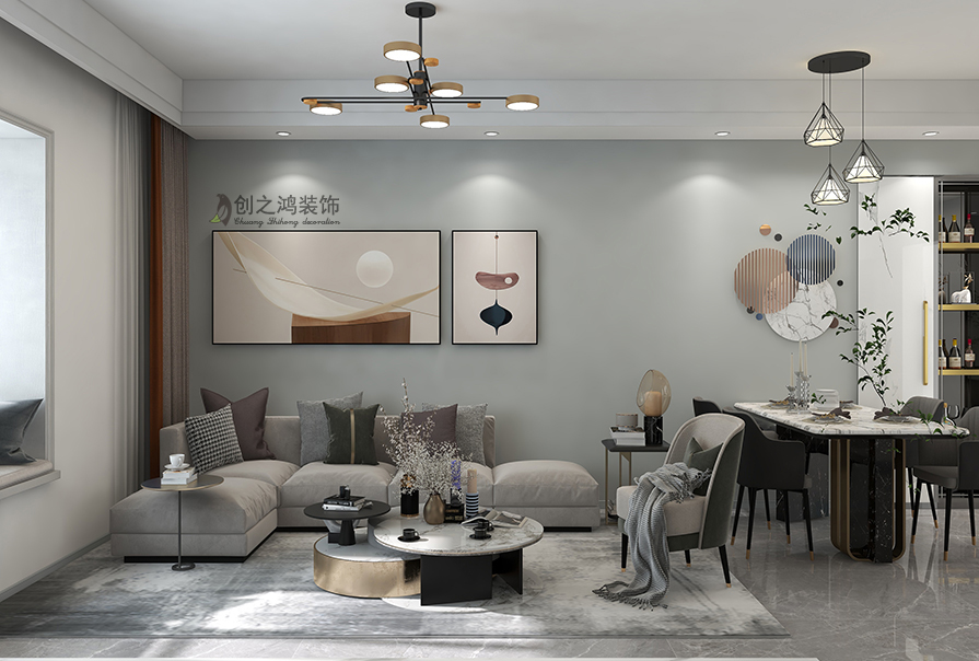 中駿宸景灣112㎡現(xiàn)代簡(jiǎn)約風(fēng)格裝修效果圖！
