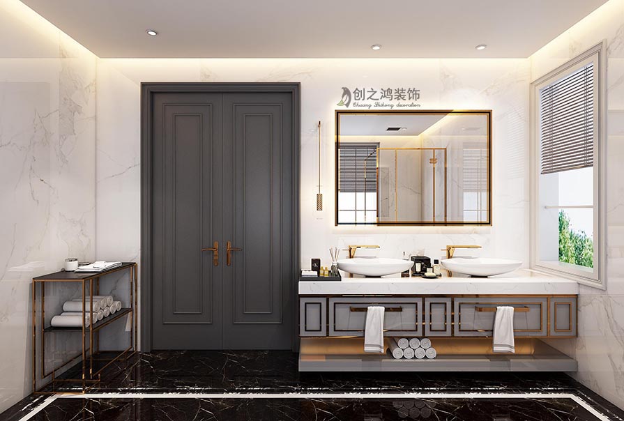 格調(diào)林泉145㎡美式風(fēng)格裝修效果圖！