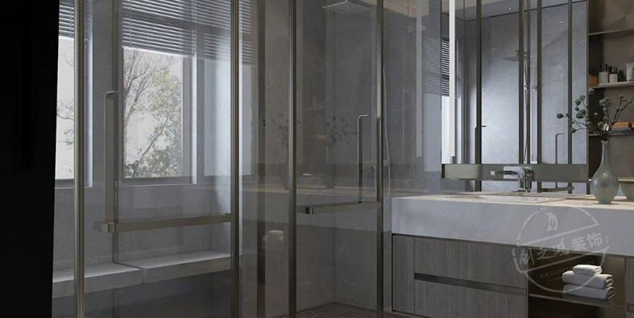 建投譽山院109㎡意式輕奢風(fēng)格三居室裝修案例