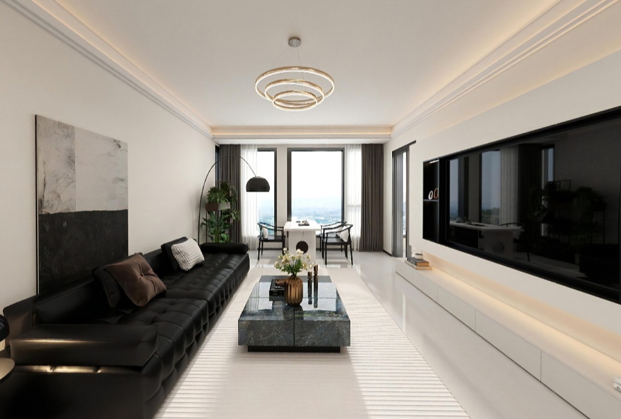 國耀上河城132㎡現(xiàn)代風(fēng)格三居室原創(chuàng)案例