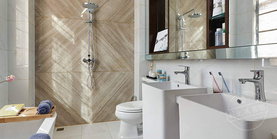 城東春曉118㎡新中式風(fēng)格三居室裝修案例