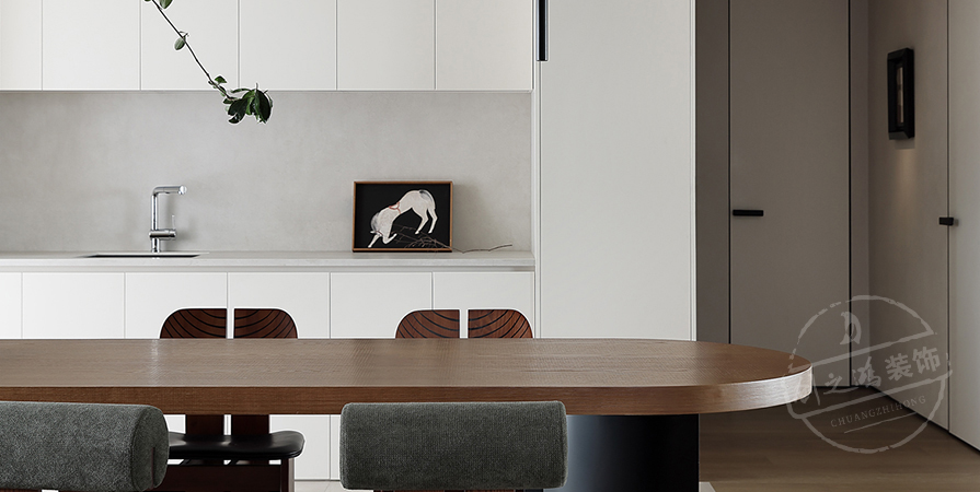 中海·左岸源境105㎡極簡(jiǎn)風(fēng)格三居室裝修案例