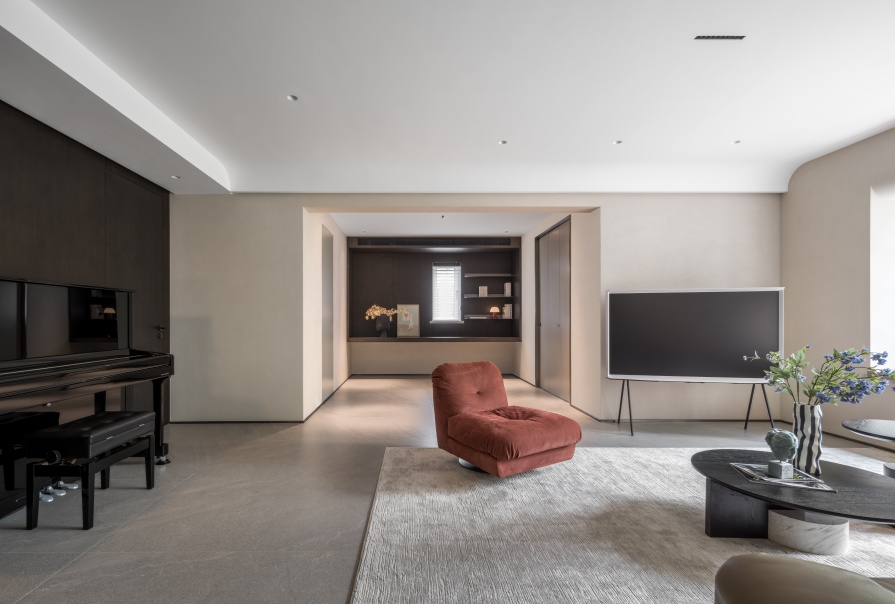 綠城·曉月晴川116㎡現(xiàn)代風(fēng)格三居室裝修案例