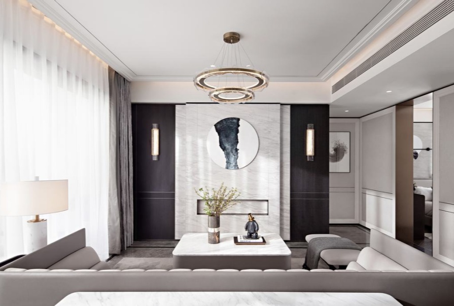 城東春曉110㎡輕奢風(fēng)格三居室裝修案例