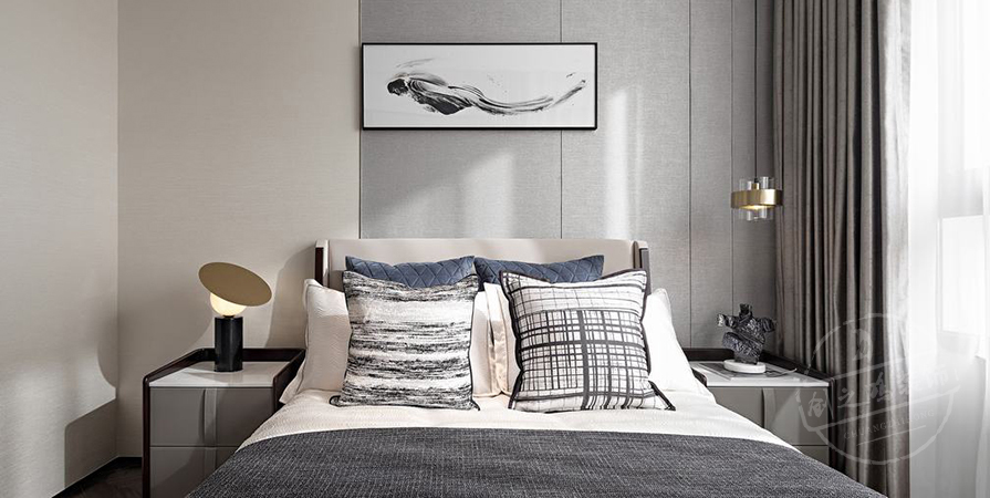 城東春曉110㎡輕奢風(fēng)格三居室裝修案例