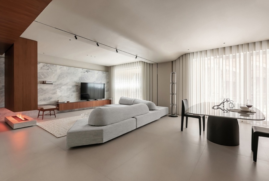 旭輝濱海江來(lái)167㎡意式極簡(jiǎn)風(fēng)格四居室裝修案例