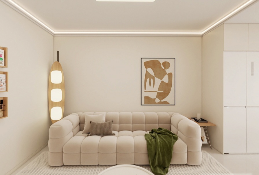 誠(chéng)基中心58㎡奶油風(fēng)格loft原創(chuàng)案例