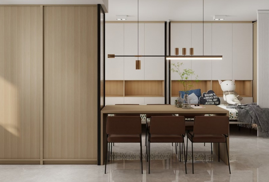 天房海河灣57㎡簡(jiǎn)約風(fēng)格小戶(hù)型改造案例