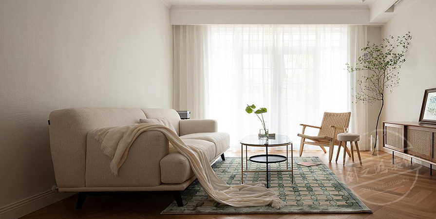 時(shí)代之城·清溪118㎡奶油風(fēng)格三居室裝修案例