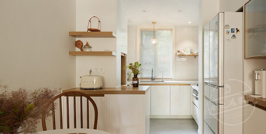 時(shí)代之城·清溪118㎡奶油風(fēng)格三居室裝修案例