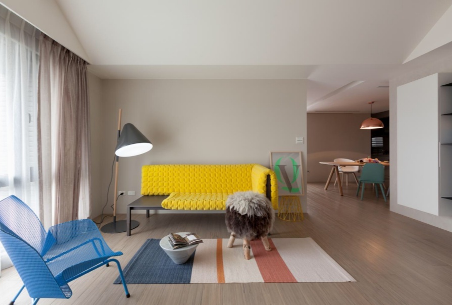 天康園131㎡混搭風(fēng)格三居室裝修案例