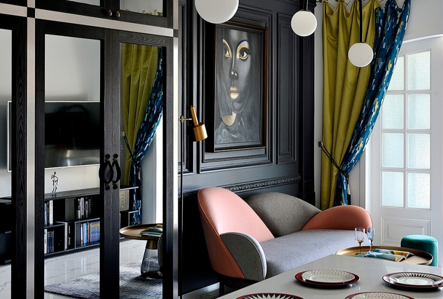 中交春風(fēng)景里97㎡法式風(fēng)格三居室裝修案例