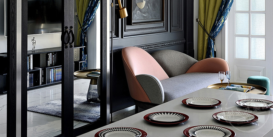 中交春風(fēng)景里97㎡法式風(fēng)格三居室裝修案例