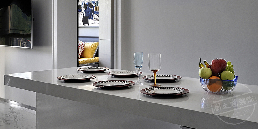 中交春風(fēng)景里97㎡法式風(fēng)格三居室裝修案例