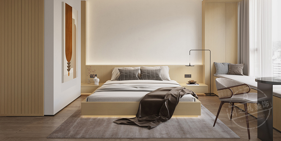 創(chuàng)意之城·蘭園113㎡奶油風(fēng)格三居室裝修案例