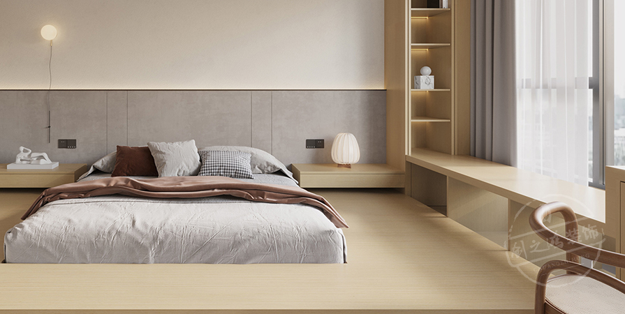 創(chuàng)意之城·蘭園113㎡奶油風(fēng)格三居室裝修案例