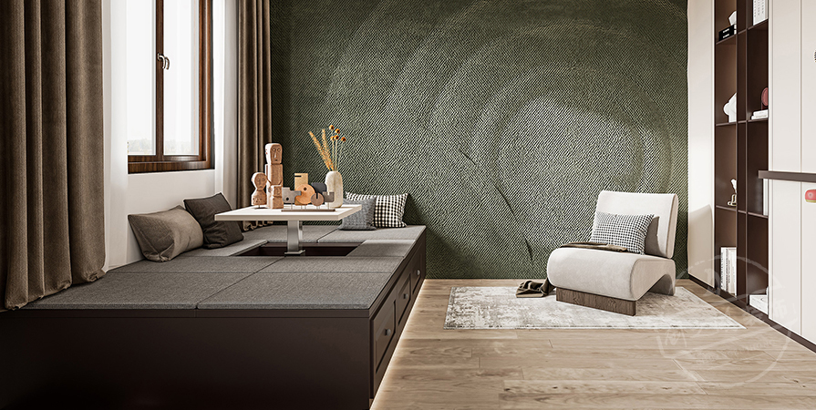 聽湖小鎮(zhèn)110㎡意式輕奢風(fēng)格別墅裝修案例